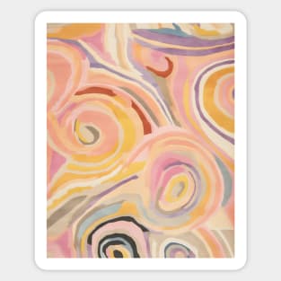 Soft Mid Century Swirl Abstract Sticker